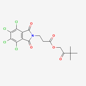 molecular formula C17H15Cl4NO5 B12462895 3,3-dimethyl-2-oxobutyl 3-(4,5,6,7-tetrachloro-1,3-dioxo-1,3-dihydro-2H-isoindol-2-yl)propanoate 