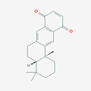 molecular formula C21H24O2 B1246291 (4aS,12bS)-4,4,12b-三甲基-1,2,3,4a,5,6-六氢苯并[a]蒽-8,11-二酮 