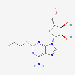 molecular formula C13H19N5O4S B1246292 2-(n-丙硫基)腺苷 CAS No. 31528-53-7