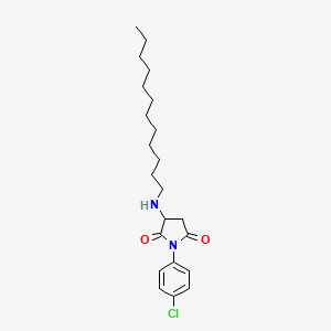 molecular formula C22H33ClN2O2 B12462923 1-(4-Chlorophenyl)-3-(dodecylamino)pyrrolidine-2,5-dione 