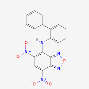 molecular formula C18H11N5O5 B12462931 N-(biphenyl-2-yl)-5,7-dinitro-2,1,3-benzoxadiazol-4-amine 