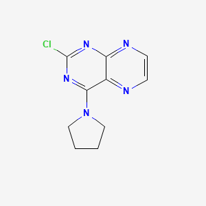 molecular formula C10H10ClN5 B12462950 2-Chloro-4-(pyrrolidin-1-yl)pteridine 