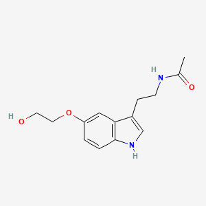 molecular formula C14H18N2O3 B1246296 Acetamide, N-[2-[5-(2-hydroxyethoxy)-1H-indol-3-yl]ethyl]- CAS No. 214416-49-6