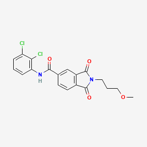 molecular formula C19H16Cl2N2O4 B12462964 N-(2,3-dichlorophenyl)-2-(3-methoxypropyl)-1,3-dioxoisoindole-5-carboxamide 