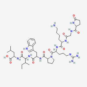 molecular formula C47H73N13O10 B12462983 H-DL-Pyr-Gly-DL-Lys-DL-Arg-DL-Pro-DL-Trp-DL-xiIle-DL-Leu-OH 