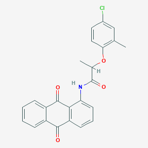 molecular formula C24H18ClNO4 B12462989 2-(4-chloro-2-methylphenoxy)-N-(9,10-dioxoanthracen-1-yl)propanamide 