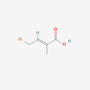 molecular formula C5H7BrO2 B1246299 gamma-Bromotiglic acid 