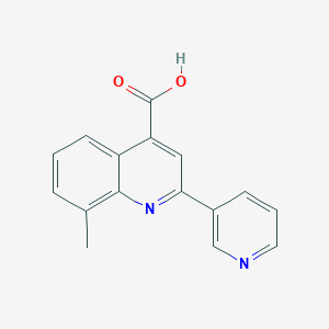 molecular formula C16H12N2O2 B012463 8-Methyl-2-pyridin-3-ylquinoline-4-carboxylic acid CAS No. 107027-39-4