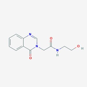 molecular formula C12H13N3O3 B12463003 N-(2-hydroxyethyl)-2-(4-oxoquinazolin-3(4H)-yl)acetamide CAS No. 16347-72-1