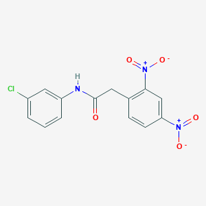 molecular formula C14H10ClN3O5 B12463099 N-(3-chlorophenyl)-2-(2,4-dinitrophenyl)acetamide 