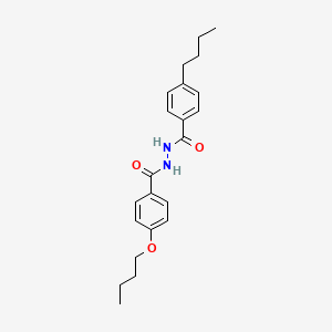 molecular formula C22H28N2O3 B12463134 N'-(4-butoxybenzoyl)-4-butylbenzohydrazide 