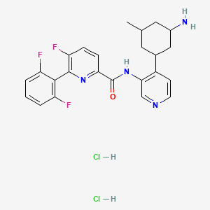 molecular formula C24H25Cl2F3N4O B12463211 N-[4-(3-amino-5-methylcyclohexyl)pyridin-3-yl]-6-(2,6-difluorophenyl)-5-fluoropyridine-2-carboxamide dihydrochloride 