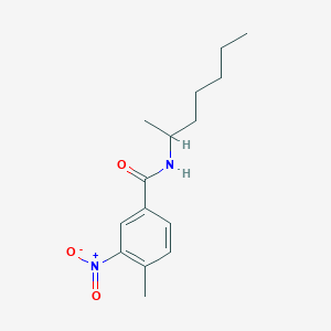 molecular formula C15H22N2O3 B12463248 N-(heptan-2-yl)-4-methyl-3-nitrobenzamide 