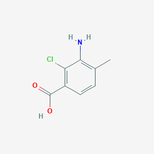 molecular formula C8H8ClNO2 B12463249 3-Amino-2-chloro-4-methylbenzoic acid 