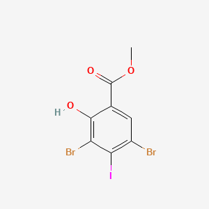 molecular formula C8H5Br2IO3 B12463261 Methyl 3,5-dibromo-2-hydroxy-4-iodobenzoate 