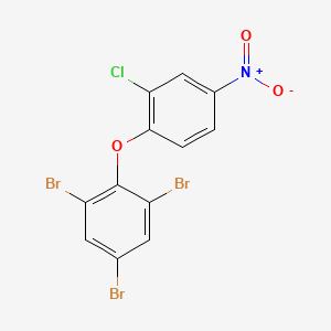 molecular formula C12H5Br3ClNO3 B12463280 1,3,5-Tribromo-2-(2-chloro-4-nitrophenoxy)benzene 