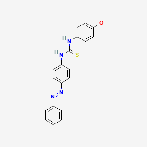 molecular formula C21H20N4OS B12463282 1-(4-Methoxy-phenyl)-3-(4-p-tolylazo-phenyl)-thiourea CAS No. 351436-79-8