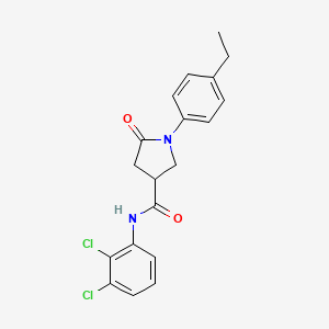 molecular formula C19H18Cl2N2O2 B12463287 N-(2,3-dichlorophenyl)-1-(4-ethylphenyl)-5-oxopyrrolidine-3-carboxamide 