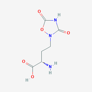 molecular formula C6H9N3O5 B1246334 (S)-2-Amino-4-(3,5-dioxo-[1,2,4]oxadiazolidin-2-yl)-butyric acid 