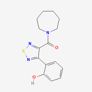 molecular formula C15H17N3O2S B12463341 Azepan-1-yl[4-(2-hydroxyphenyl)-1,2,5-thiadiazol-3-yl]methanone 