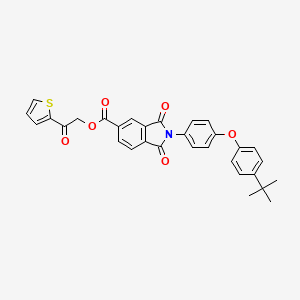 molecular formula C31H25NO6S B12463363 2-oxo-2-(thiophen-2-yl)ethyl 2-[4-(4-tert-butylphenoxy)phenyl]-1,3-dioxo-2,3-dihydro-1H-isoindole-5-carboxylate 