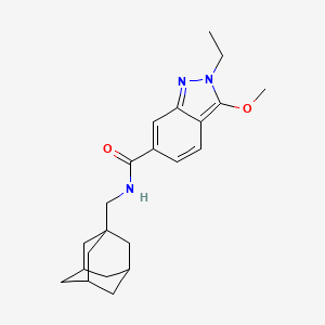 molecular formula C22H29N3O2 B1246337 N-(1-adamantylmethyl)-2-ethyl-3-methoxy-6-indazolecarboxamide 