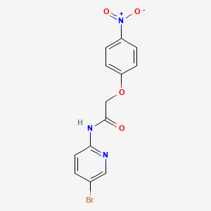 molecular formula C13H10BrN3O4 B12463376 N-(5-bromopyridin-2-yl)-2-(4-nitrophenoxy)acetamide 