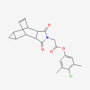 molecular formula C21H20ClNO4 B12463440 4-chloro-3,5-dimethylphenyl (1,3-dioxooctahydro-4,6-ethenocyclopropa[f]isoindol-2(1H)-yl)acetate 