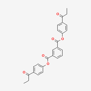 molecular formula C26H22O6 B12463456 Bis(4-propanoylphenyl) benzene-1,3-dicarboxylate 