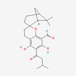 Spiro[2H-1-benzopyran-2,2'-bicyclo[3.1.1]heptane]-8-carboxaldehyde,3,4-dihydro-5,7-dihydroxy-6',6'-dimethyl-6-(3-methyl-1-oxobutyl)-,(1'R,2R,5'S)-