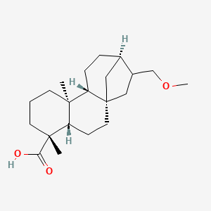 molecular formula C21H34O3 B12463533 (1S,4S,5R,9S,10R,13R)-14-(methoxymethyl)-5,9-dimethyltetracyclo[11.2.1.01,10.04,9]hexadecane-5-carboxylic acid 