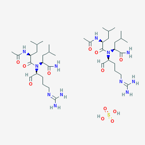 molecular formula C40H78N12O12S B12463538 Leupeptinhemisulfate 