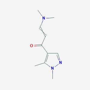 molecular formula C10H15N3O B12463546 3-(Dimethylamino)-1-(1,5-dimethylpyrazol-4-yl)prop-2-en-1-one 