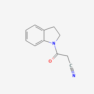 molecular formula C11H10N2O B12463552 3-(2,3-Dihydroindol-1-yl)-3-oxopropanenitrile 