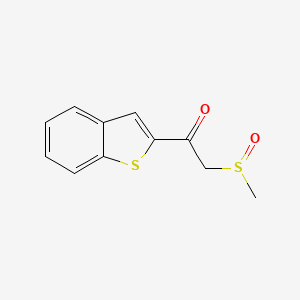molecular formula C11H10O2S2 B1246357 1-(Benzo[b]thiophen-2-yl)-2-(methylsulfinyl)ethanone 