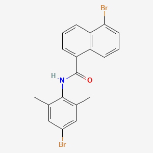 molecular formula C19H15Br2NO B12463571 5-bromo-N-(4-bromo-2,6-dimethylphenyl)naphthalene-1-carboxamide 