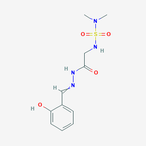 molecular formula C11H16N4O4S B12463582 2-[(Z)-({2-[(dimethylsulfamoyl)amino]acetamido}imino)methyl]phenol 