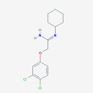 molecular formula C14H18Cl2N2O B12463598 N-cyclohexyl-2-(3,4-dichlorophenoxy)ethanimidamide 