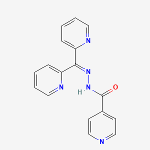 molecular formula C17H13N5O B1246363 Bis(2-pyridyl)methanone isonicotinoyl hydrazone 