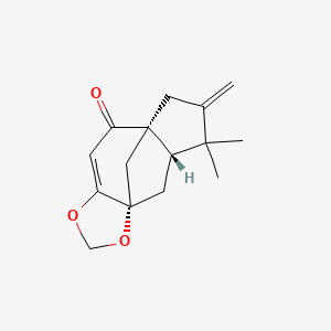 molecular formula C15H18O3 B1246366 Tricycloillicinone 