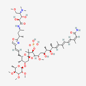 molecular formula C60H101N4O20P B1246367 Clavosine A 