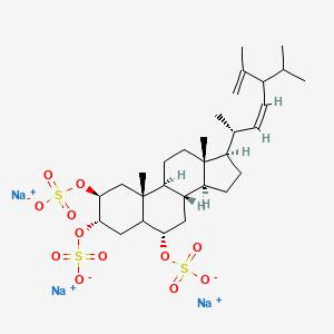 molecular formula C30H47Na3O12S3 B1246368 Polasterol B sulfate 