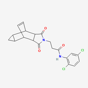molecular formula C20H18Cl2N2O3 B12463709 N-(2,5-dichlorophenyl)-3-(1,3-dioxooctahydro-4,6-ethenocyclopropa[f]isoindol-2(1H)-yl)propanamide 