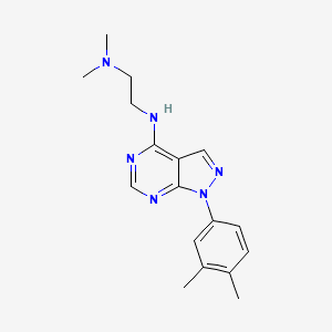 molecular formula C17H22N6 B12463715 N'-[1-(3,4-dimethylphenyl)-1H-pyrazolo[3,4-d]pyrimidin-4-yl]-N,N-dimethylethane-1,2-diamine 