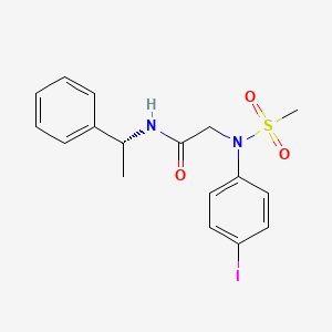 molecular formula C17H19IN2O3S B12463789 N~2~-(4-iodophenyl)-N~2~-(methylsulfonyl)-N-[(1R)-1-phenylethyl]glycinamide 