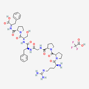 molecular formula C46H62F3N11O12 B12463860 [Des-Arg9]-Bradykinin TFA 