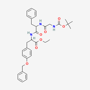 molecular formula C34H41N3O7 B12463863 ethyl N-(tert-butoxycarbonyl)glycylphenylalanyl-O-benzyltyrosinate 
