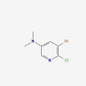 molecular formula C7H8BrClN2 B12463883 5-bromo-6-chloro-N,N-dimethylpyridin-3-amine 