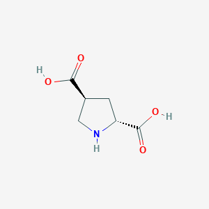 molecular formula C6H9NO4 B124639 (2R,4S)-pyrrolidine-2,4-dicarboxylic acid CAS No. 159000-54-1