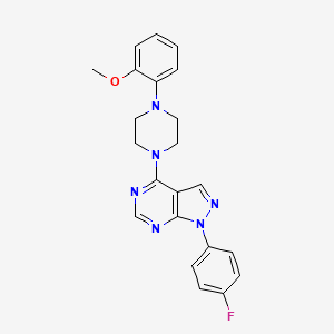 molecular formula C22H21FN6O B12463907 1-(4-fluorophenyl)-4-[4-(2-methoxyphenyl)piperazin-1-yl]-1H-pyrazolo[3,4-d]pyrimidine 